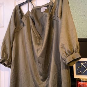 ASOS Olive green cold shoulder mini dress!